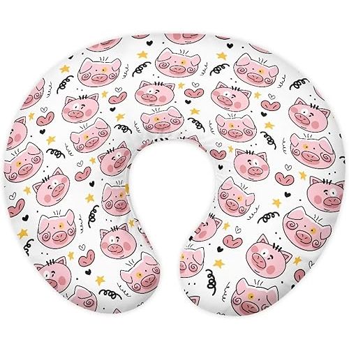Cute Pigs Nursing Pillow Cover for Baby Boys & Girl Nursing Pillow Slipcovers for Breastfeeding Moms Fits The Original Support Pillow for Breastfeeding and Bottle Feeding