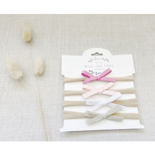 Small Baby Bows, Dainty Baby Bow Headband, Petite Baby Headband Bows, Newborn Hair Bow Set, Cotton Fabric Hair Bow, Petite Baby Bows Pack