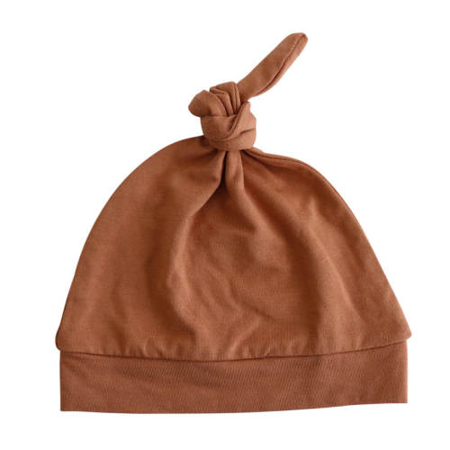 Solid Camel Bamboo Knotted Hat*