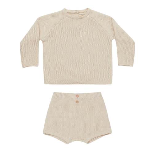 Organic Summer Knit Set, Natural