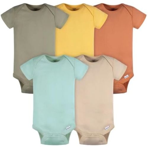 Gerber baby-boys 5-pack Short Sleeve Variety Onesies Bodysuits