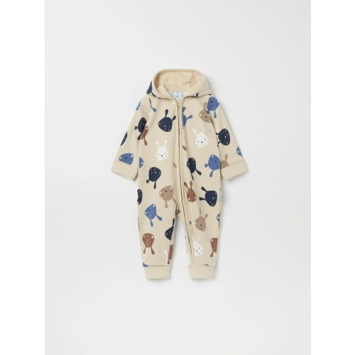 6-9mo BUNNY FACE GOTS HOODED ROMPER (1-12MOS)-31252