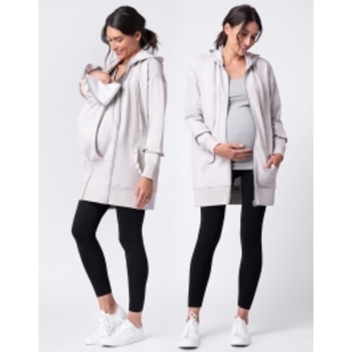 Cream Frill 3 in 1 Maternity & Babywearing Hoodie