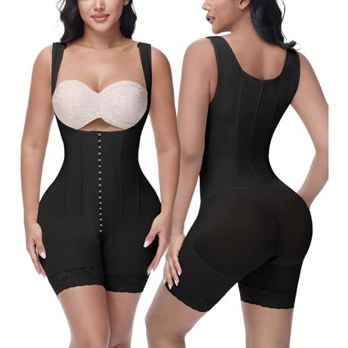 SHAPSHE Fajas Colombianas Moldeadoras Tummy Control Shapewear for Women Tummy Tuck Compression Garment with Steel Bones