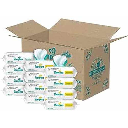 Pampers Sensitive Water Based Hypoallergenic and Unscented Baby Wipes Refill, 588 count (Packaging May Vary)