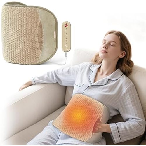 COMFIER Large Heating Pad for Back, Electric Heating Pad for Period Cramps, Lower Back Massager with Heat, Soft Machine Wash Fabric with Pocket, Gift for Mom/Women