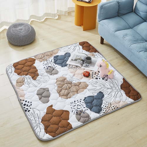 Byseng Baby Play Mat for Crawling, 50 x 50 inch Folding, Non-Slip Cushioned Baby Mat Set, Boho Pattern 1