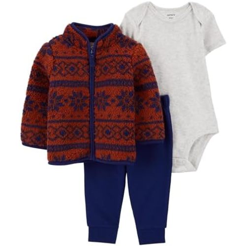Carter's Baby Boys 3 Piece Little Jacket Set (Polar Bear)
