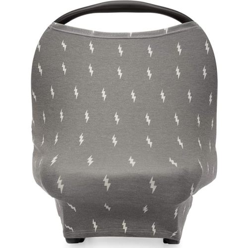Parker Baby 4 in 1 Car Seat Cover for Girls and Boys - Stretchy Carseat Canopy, Nursing Cover, Grocery Cart Cover, High Chair Cover - "Storm"