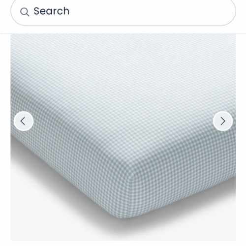 Ditsy Gingham Classic Cool Organic Cotton Percale Fitted Crib Sheet