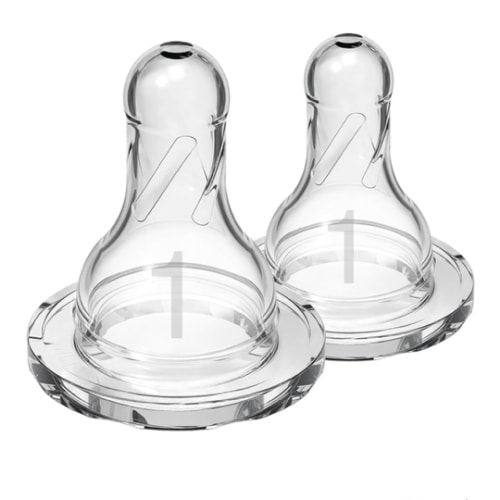 Dr. Brown's Natural Flow Level 1 Narrow Baby Bottle Silicone Nipple, Slow Flow, 0m+, 100% Silicone Bottle Nipple, 2-Pack - Walmart.com