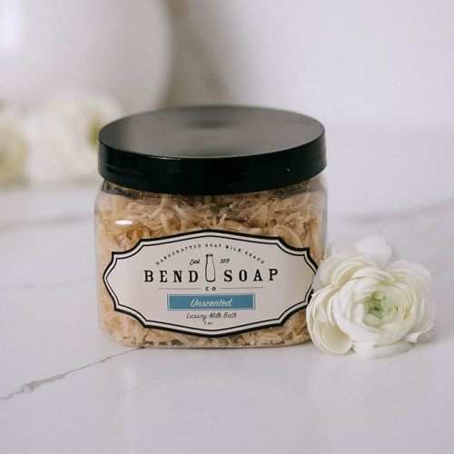 Bend Soap Company Milk Bath, 100% Natural Ingredients, Gentle Cleanser, Hydrates Moisturize and Softens the Skin, Handcrafted Goat Milk Soap, Essential oil, 2 lbs - Unscented