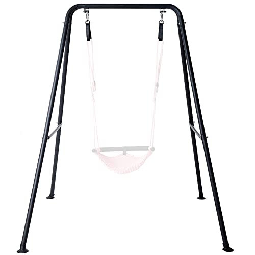 Hi-Na Metal Frame Full Steel Swing Stand, Hold up to 440 lbs, Outdoor or Indoor Hanging Swing Stand only, Swings not Included
