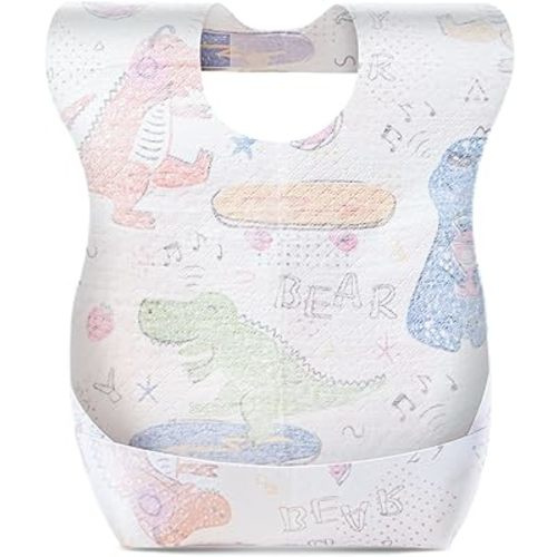 KIIS Disposable Baby Bibs for Baby Boys and Girls - Individually Packaged - Hygienic, Soft and Leakproof (20 PCS / 60 PCS)