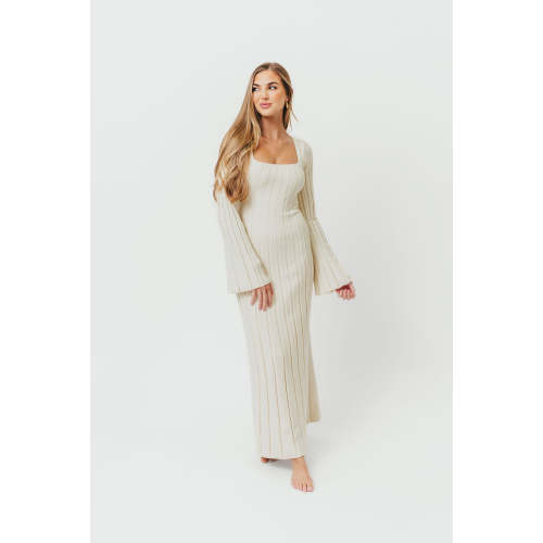 Rowan Square Neck Maxi Dress in Cream
