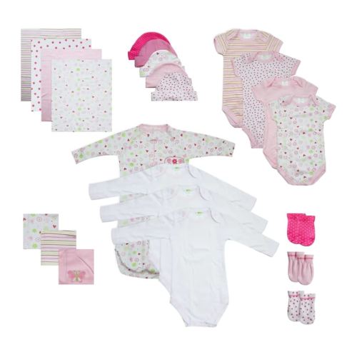 Spasilk Baby Essential 23 Piece Layette Set for Newborns and Infants, 0-6 Months, Pink Girl
