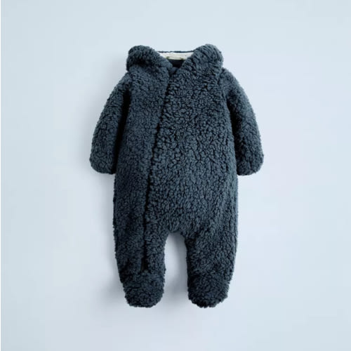 FAUX SHEARLING BODYSUIT - Light gray | ZARA United States