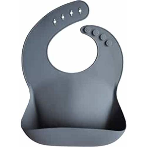 Amazon.com: mushie Silicone Baby Bib | Adjustable Fit Waterproof Bibs (Clay) : Baby