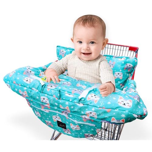 Grocery Shopping Cart Cover for Baby - Restaurants High Chair Cover - Extra Large Baby Shopping Cart Cover - Thick Padding - Washable - Baby Cart Covers for Boys and Girls