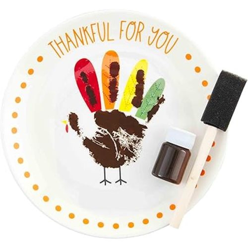 Mud Pie Kids Turkey Handprint Plate