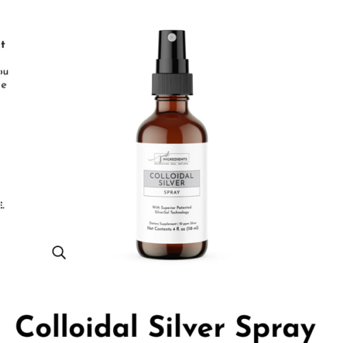 Colloidal Silver Spray – Just Ingredients