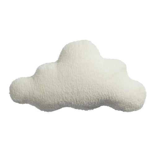 Ivory Sherpa Cloud Shaped Throw Pillow