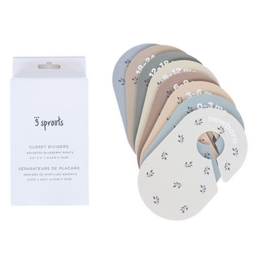 3 Sprouts Baby Closet Dividers (newborn to 24 months) - Blueberry
