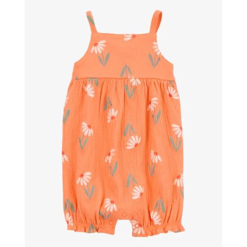Baby Floral Tank Romper - Orange - Carter's | Carter's