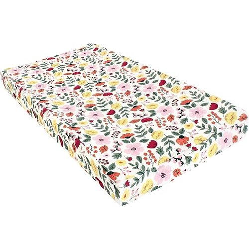 Hudson Baby Unisex Baby Changing Pad Cover, Fall Botanical, One Size