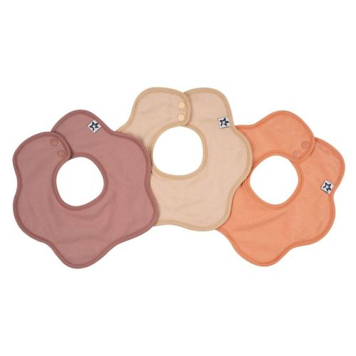 Tiny Twinkle Roundabout Baby Drool Bibs 3-pack, 360 Rotating Waterproof And Absorbent Teething Bibs (girl Set Pink 3-pack)