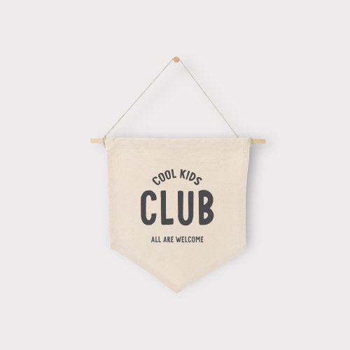 Cool Kids Club, Children&#39;s Nursery Canvas Banner, Playroom Decor, Kid Banner Flag, Long Live Boyhood, Boy Room Decor, Boys Club, Custom