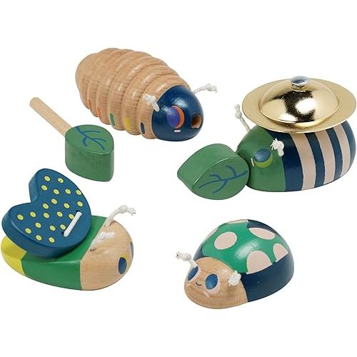 Manhattan Toy Folklore Bug Quartet 4-Piece Musical Wooden Toy Set for Toddlers