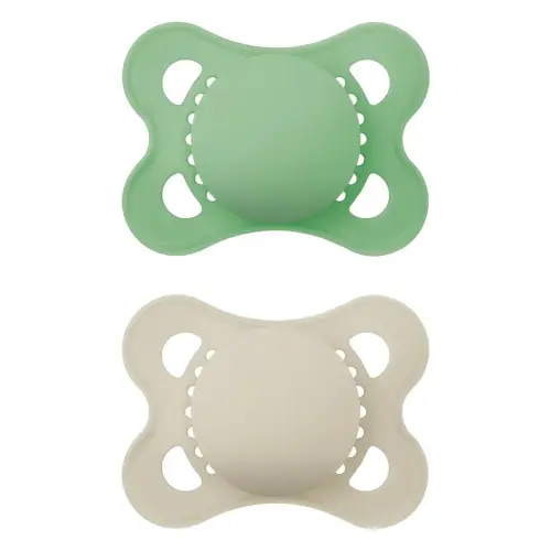 MAM Original Matte Baby Pacifiers, Binky for 0-6 Months, BPA-Free Silicone Nipple, Easy to Clean, Best for Newborn Babies, Developed with Medical Experts, 2 Count Binkies with Sterilizer Case