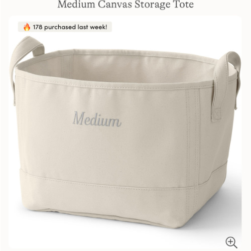Medium Canvas Storage Tote | Lands' End