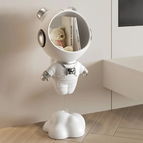 Latitude Run® Modern White Astronaut Side Table Floor Figurine End Table Storage Decoration & Reviews | Wayfair