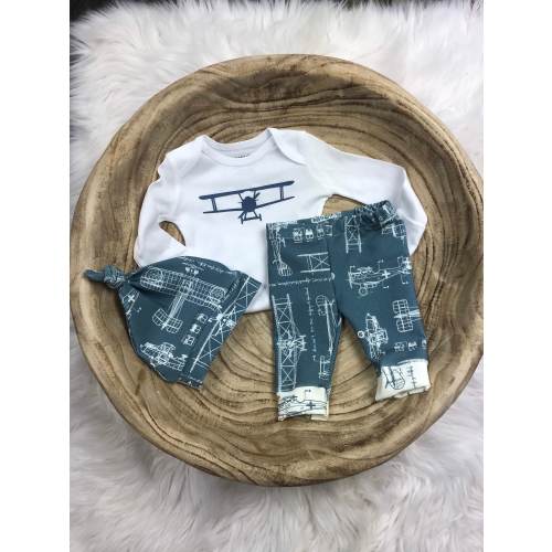 Airplane baby boy outfit