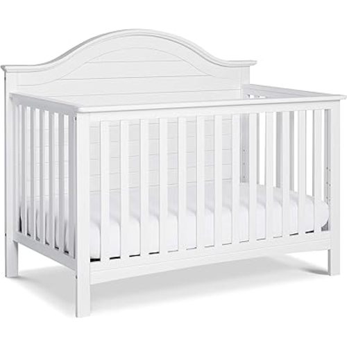 Carter's by DaVinci Nolan 4-in-1 Convertible Crib in White, Greenguard Gold Certified, 1 Count (Pack of 1)