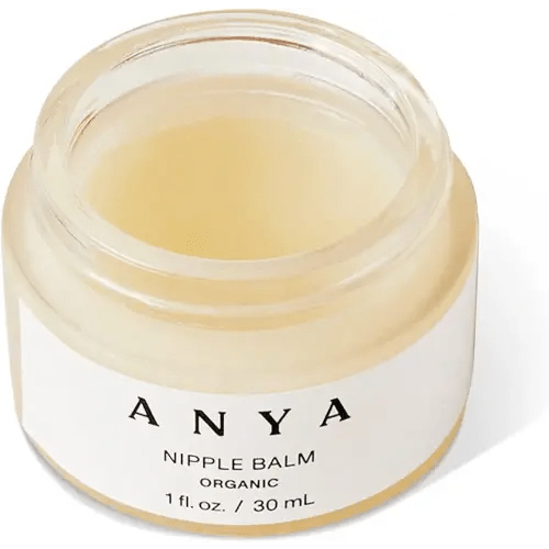 ANYA Organic Nipple Balm for Breastfeeding - 100% Vegan, Organic, Lanolin-Free. Nipple Cream to soothe itchy, chapped nipples and keeps skin hydrated. Postpartum essentials Gifts Baby Shower Gifts