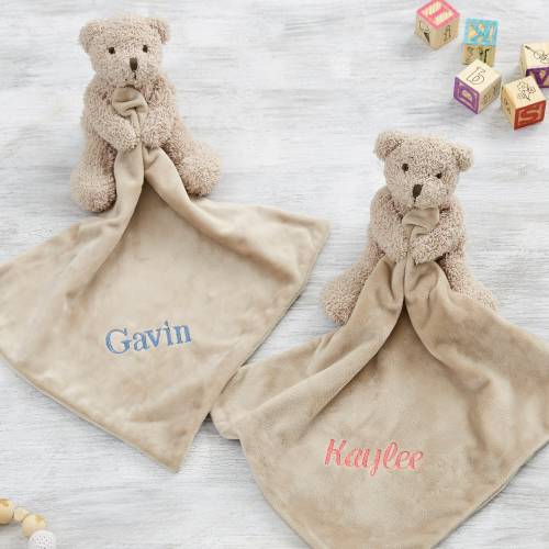 Teddy Bear Personalized Baby Lovey, Gifts for Babies, Baby Shower Gift, Gifts for New Baby, Baby Gift, Baby Blankie, Stuffed Teddy Bear