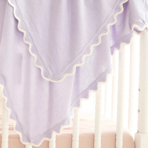 Cotton Cashmere Finley Scallop Baby Blanket