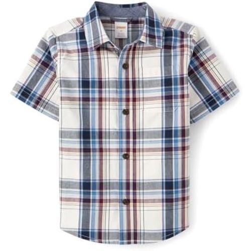 Gymboree Baby Boys' and Toddler Short Sleeve Button Up Shirt