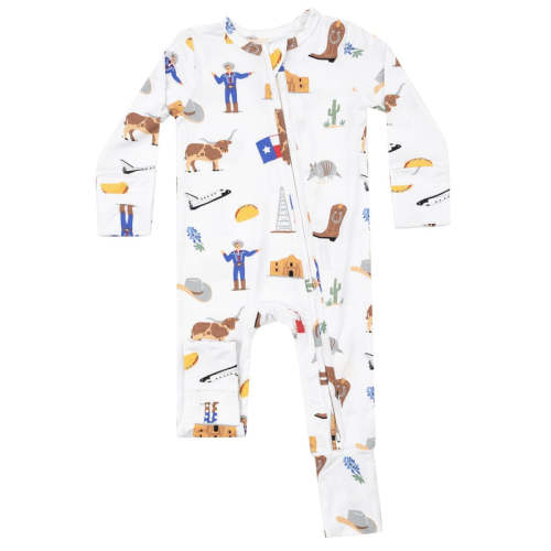 2 Way Zipper Romper - Texas 6-9M