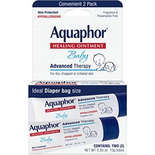 Aquaphor Baby Healing Ointment To-Go Pack - Advanced Therapy for Chapped Cheeks and Diaper Rash -2 Count(Pack of 1)