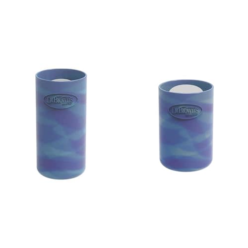 Dr. Brown's Silicone Sleeves for 8 oz and 4 oz Glass Baby Bottles, Glow in The Dark
