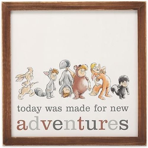 Open Road Brands Disney Peter Pan Lost Boys Made for Adventures Wood Wall Decor for Play Room, Kids' Bedroom, or Nursery