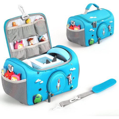 Carrying Case for Toniebox Starter Set Storage Carrier Bag for Toniesbox Audio Player Carrying Box for Kids Toniebox Accessories Travel Carrying Bag for Toniebox Blue