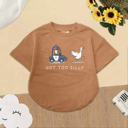 Got Too Silly Goose Short Sleeves Romper, Silly Goose On The Loose Birthday Gift, Funny Goose Baby Outfit, Retro Summer, Spring Baby Clothes