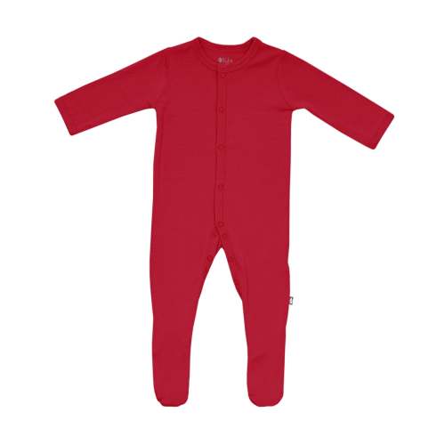 Bamboo Footie in Cardinal Red | Red Pajamas | Kyte Baby