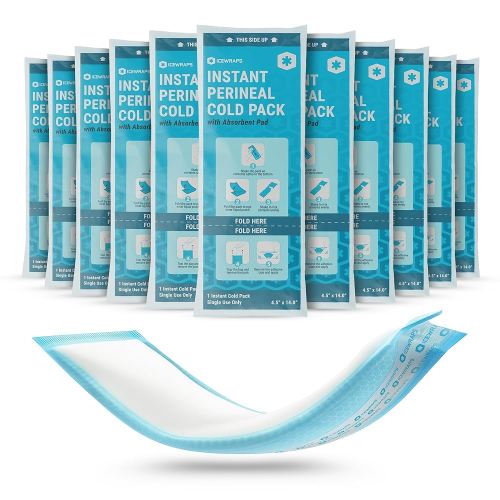ICEWRAPS Instant Postpartum Pads For Women After Birth - Perineal Ice Packs For Postpartum Care - 12 Individually Wrapped Postpartum Ice Packs For Your Postpartum Essentials Kit