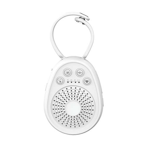 White Noise Machine - Portable Sound Machine for Baby Adult, 20 Soothing Sound, Timer & Portable Lanyard, Noise Canceling for Office & Sleeping, Sound Therapy for Home, Travel, Registry Gift（White）